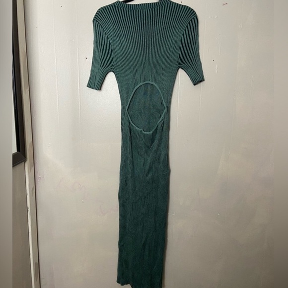 RAILS “Genesis Emerald Navy” Cotton Cashmere Ribbed Dress - Picture 4 of 10